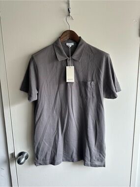 Sunspel Riviera Grey Polo NWOT USL